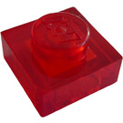 LEGO Rouge transparent assiette 1 x 1 (3024 / 30008)