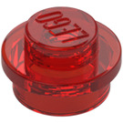 LEGO Transparant rood Plaat 1 x 1 Rond (6141 / 30057)