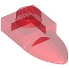 LEGO Transparent Red Plate 1 x 1 with Tooth (35162 / 49668)