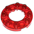 LEGO Rojo transparente Placa 4 x 4 Circular con Recorte (11833 / 28620)