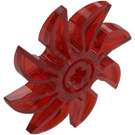 LEGO Transparent Red Propellor 8 Blade 5 Diameter (41530 / 60591)