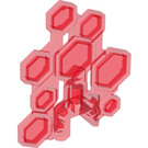LEGO Transparentes Rot Schild (98566)