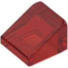 LEGO Transparentes Rot Schrägstein 1 x 1 (31°) (50746 / 54200)