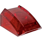 LEGO Transparent Red Slope 1 x 2 x 2 Curved (30602 / 47904)