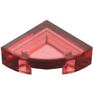 LEGO Rouge transparent Tuile 1 x 1 Trimestre Cercle (25269 / 84411)