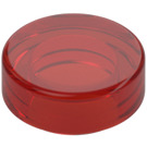 LEGO Rojo transparente Plana 1 x 1 Circular (35381 / 98138)