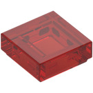 LEGO Rouge Transparent Tuile 1 x 1 avec rainure (3070 / 30039)