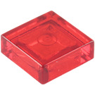 LEGO Transparent Red Tile 1 x 1 with Groove (3070 / 30039)