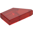 LEGO Transparent Red Tile 1 x 2 45° Angled Cut Left (5091)