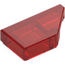 LEGO Transparent Red Tile 1 x 2 45° Angled Cut Right (5092)