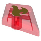 LEGO Transparentes Rot Fliese 1 x 2 Diamant mit Elve Feuer Element (35649 / 36710)