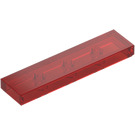 LEGO Transparentes Rot Fliese 1 x 4 (2431 / 35371)