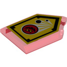 LEGO Transparent Red Tile 2 x 3 Pentagonal with Globlin Attack Power Shield (22385 / 24583)