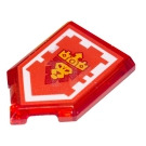 LEGO Rouge transparent Tuile 2 x 3 Pentagonal avec Glory of Knighton Power Bouclier (22385)