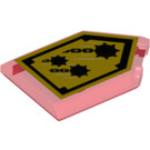 LEGO Rouge transparent Tuile 2 x 3 Pentagonal avec Mace Rain Power Bouclier (22385 / 24565)