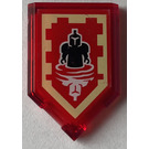 LEGO Transparent Red Tile 2 x 3 Pentagonal with 'Mirror Me' Power Shield (22385)