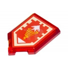 LEGO Transparent Red Tile 2 x 3 Pentagonal with Sparrow Tornado Power Shield (22385)
