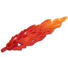 LEGO Transparent Red Weapon / Flame with Marbled Yellow Tip (64297 / 88506)