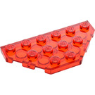 LEGO Rouge Transparent Pièce de monnaie assiette 3 x 6 avec 45º Coins (2419 / 43127)