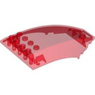 LEGO Transparentes Rot Windschutzscheibe 10 x 6 x 2 (35269 / 45705)