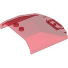 LEGO Transparent Red Windscreen 6 x 6 x 1.3 Curved (2683 / 65633)