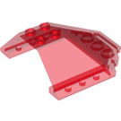 LEGO Transparant Rood Voorruit 6 x 6 x 2 (35331 / 87606)