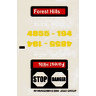 LEGO Transparant Sticker Sheet for Set 4855 (49196)
