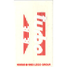 LEGO Transparent Autocollant Sheet for Set 6639