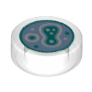 LEGO Transparant Tegel 1 x 1 Ronde met Cell Culture in Petri Dish (35380 / 98461)