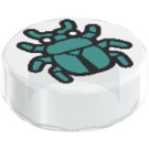 LEGO Transparent Tile 1 x 1 Round with Dark Turquoise Beetle (35380)