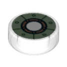 LEGO Transparent Tuile 1 x 1 Rond avec Scuba Iron Man Chest Cercle (25732 / 98138)