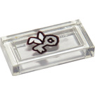 LEGO Transparent Tile 1 x 2 with 1 flying key Sticker with Groove (3069)