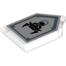 LEGO Transparent Tile 2 x 3 Pentagonal with Metal Minotaur Power Shield (22385)