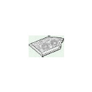 LEGO Transparent Tile 2 x 3 Pentagonal with Silver Tiara with Stars and Circles (22385)