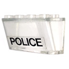 LEGO Transparent Windscreen 2 x 4 x 2 Inverted with Police Sticker (4284)