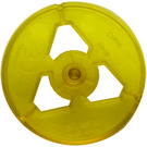 LEGO Transparent Yellow Bionicle Disk with Triangular Cutouts