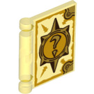 LEGO Transparentes Gelb Book Cover mit Nexo Knights Book Of Deception (24093 / 25292)