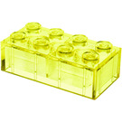 LEGO Transparent Yellow Brick 2 x 4 (3001 / 72841)