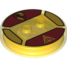 LEGO Transparent Yellow Dimensions Stand with Gryffindor Emblem and Deathly Hallows Symbol - Hermione Granger (18868 / 19981)