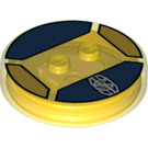 LEGO Transparent Yellow Dimensions Stand with $ symbol on dark blue panels (18868 / 19981)