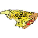 LEGO Transparent Yellow Dragon Head Upper Jaw with Red Eye (102931)