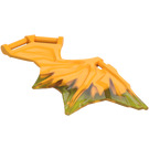 LEGO Transparent Yellow Dragon Wing 11 x 5 with Marbled Bright Light Orange Edge (4899)