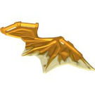 LEGO Transparent Yellow Dragon Wing 11 x 5 with Marbled Bright Light Orange Edge (4899)