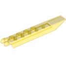 LEGO Transparentes Gelb Scharnier Platte 1 x 8 mit Angled Seite Extensions (Quadratische Platte darunter) (14137 / 50334)