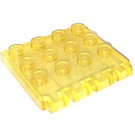 LEGO Transparent Yellow Hinge Plate 4 x 4 Vehicle Roof (4213)