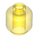 LEGO Transparent Yellow Minifigure Head (Safety Stud) (28621 / 30011)