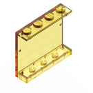 LEGO Transparent Yellow Panel 1 x 4 x 3 without Side Supports, Solid Studs (4215)