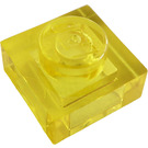LEGO Transparant Geel Plaat 1 x 1 (3024 / 30008)