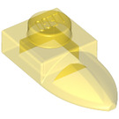 LEGO Transparent Yellow Plate 1 x 1 with Tooth (35162 / 49668)
