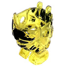 LEGO Transparent Yellow Rock Monster Body with Black Decoration